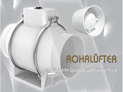 DOSPEL SYSTEM EURO 1 Axial-Rohrventilator für geräuschlose Belüftung, fi 100